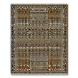 Black and White Black White Geometric Tribal Area Rug