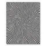 Hypnotic Swirl Black White Area Rug