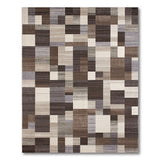 Beige and Neutral Neutral Patchwork Geometric Area Rug