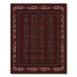 ODIKA Traditional Red Oriental Washable Area Rug - Low Pile Non-Slip Vintage Rug
