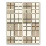 Beige Grid Cross Patchwork Area Rug