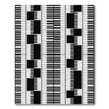 Black White Geometric Block Rug