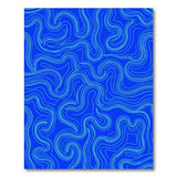 Abstract Area Fluid Blue Wave Abstract Area Rug
