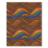 Multi-color and Patterns Rainbow Wave Multi-Color Area Rug