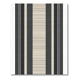 Bold Black Cream Striped Woven Runner Rug