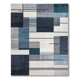 Grey Geometric Modern Modern Geometric Grey Area Rug