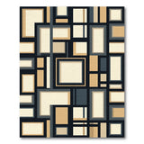 Geometric Modern Area Rug - Beige Neutral Frames