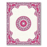Pink Traditional Persian Ornate Pink Mandala Area Rug