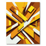 Dynamic Geometric Orange Area Rug