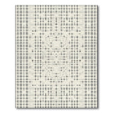 Modern Black White Geometric Grid Black and White Area Rug