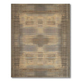 Beige Black Houndstooth Geometric Area Rug