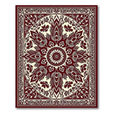 Ornate Red Persian Medallion Area Rug
