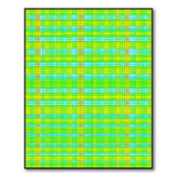 Vibrant Green Yellow Teal Plaid Area Rug