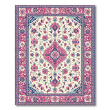 Traditional Persian Pink Persian Floral Medallion Area Rug