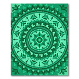 Lush Green Mandala Boho Area Rug