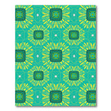Modern Teal Circuit Board Geometric Rug