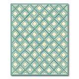 Teal Diamond Lattice Area Rug