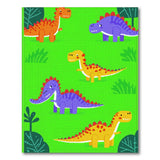 Multi-color and Patterns Playful Cartoon Dinosaur Kids Area Rug