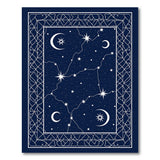 Navy Celestial Constellation Area Rug with Moons