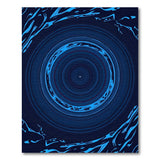 Hypnotic Blue Swirl Abstract Blue and Teal Area Rug
