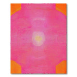 Pink Concentric Circles Geometric Area Rug