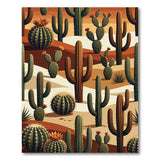 Southwestern Cactus Sunset Desert Rug