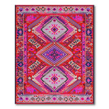 Heritage Tribal Vibrant Red Tribal Geometric Area Rug