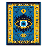 Evil Eye Blue Teal Heritage Rug