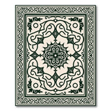 Traditional Persian Ornate Black Floral Medallion Area Rug