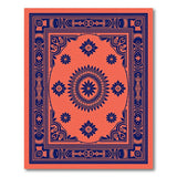 Coral Field Navy Medallion Traditional Persian Area Rug