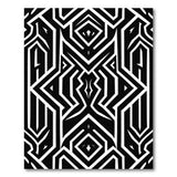 Bold Black White Geometric No. 9 Area Rug