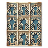 Vintage Moroccan Keyhole Arch Rug