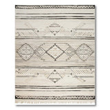 Black White Southwestern Geometric Area Rug