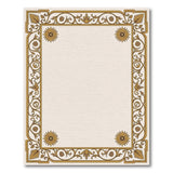 Gold and Silver Ornate Gold Filigree Floral Border Rug