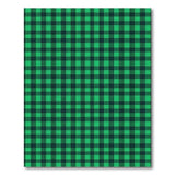 Emerald Green Black Gingham Checkered Area Rug