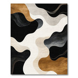 Abstract Area Abstract Brown Wave Area Rug