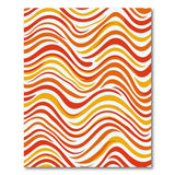 Multi-color and Patterns Vibrant Wavy Red Orange Yellow Area Rug