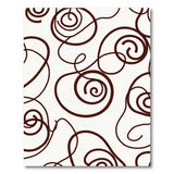 Abstract Swirl Brown Area Rug
