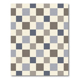 Beige and Neutral Neutral Geometric Patchwork Area Rug