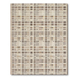 Brown Tan Geometric Grid Woven Area Rug