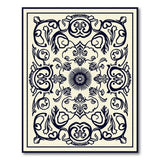 Ornate Navy Floral Persian Area Rug