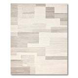 Modern Abstract Neutral Washable Low Pile Area Rug