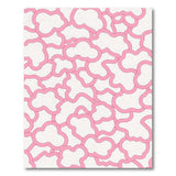 Whimsical Pink Cloud Outline Area Rug