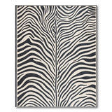 Bold Black White Zebra Stripe Area Rug