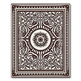 Brown Traditional Persian Sunburst Area Rug