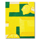 Vibrant Lemon Yellow Geometric Area Rug