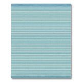 Teal Blue Horizontal Stripe Area Rug