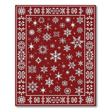Heritage Tribal Red Snowflake Holiday Area Rug