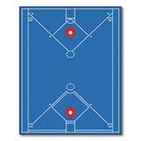 Blue Baseball Field Area Rug
