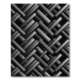Sleek Geometric Interlock Black White Area Rug